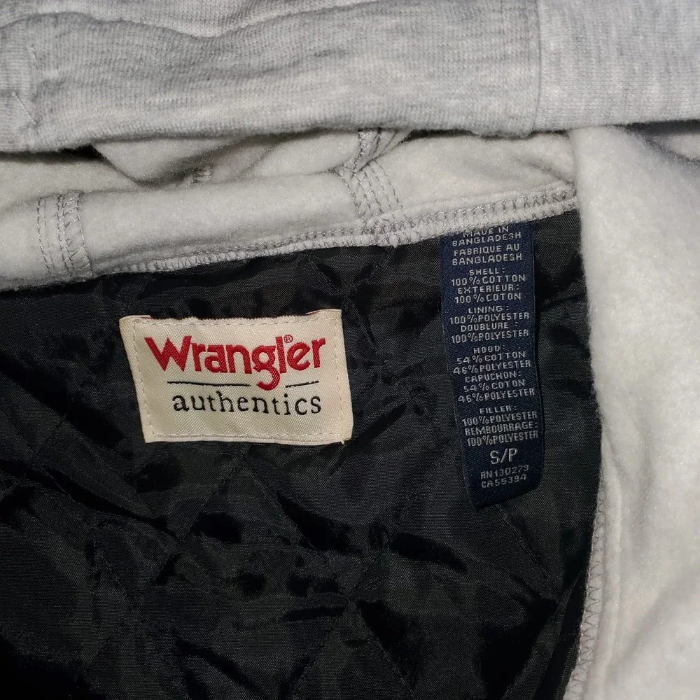 Wrangler Authentics Men's Quilted Lined Flannel Shirt Jacket Hood Plaid Sz Small
